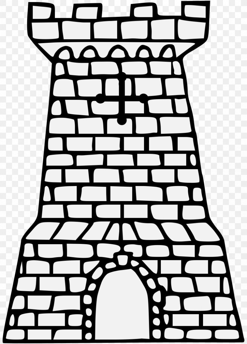 Fortified Tower Castle Drawing Coloring Book, PNG, 837x1165px, Tower, Area, Black And White, Brick, Castle Download Free