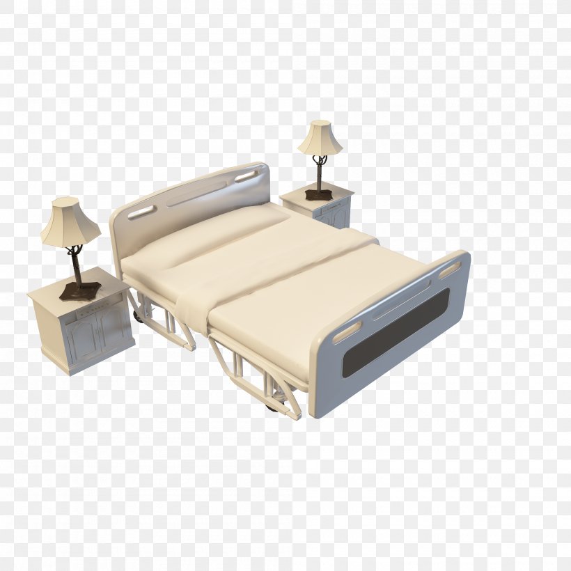 Hospital Bed 3D Computer Graphics, PNG, 2000x2000px, 3d Computer Graphics, 3d Modeling, Hospital Bed, Bed, Beige Download Free