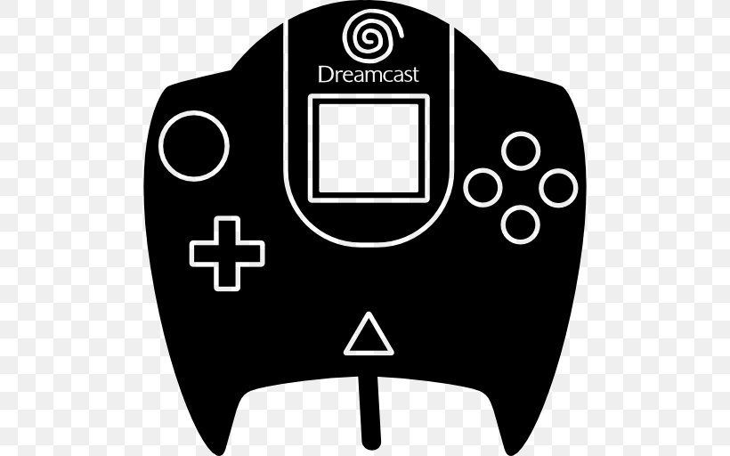 Xbox 360 Controller Xbox One Controller Game Controllers Dreamcast, PNG, 512x512px, Xbox 360 Controller, Black, Black And White, Brand, Dreamcast Download Free