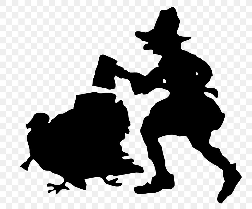 Pilgrim Thanksgiving Silhouette Clip Art, PNG, 800x679px, Pilgrim, Black, Black And White, Cattle Like Mammal, Cowboy Download Free