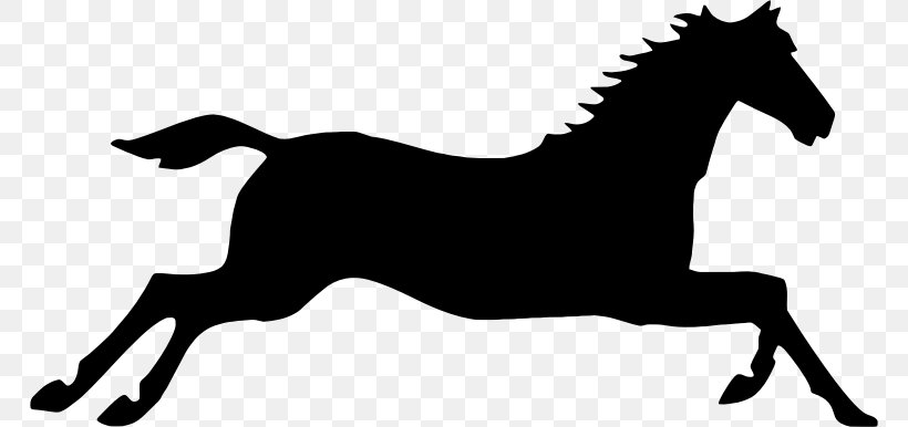 Friesian Horse Gallop Arabian Horse Clip Art, PNG, 766x386px, Friesian Horse, Arabian Horse, Black, Black And White, Bridle Download Free