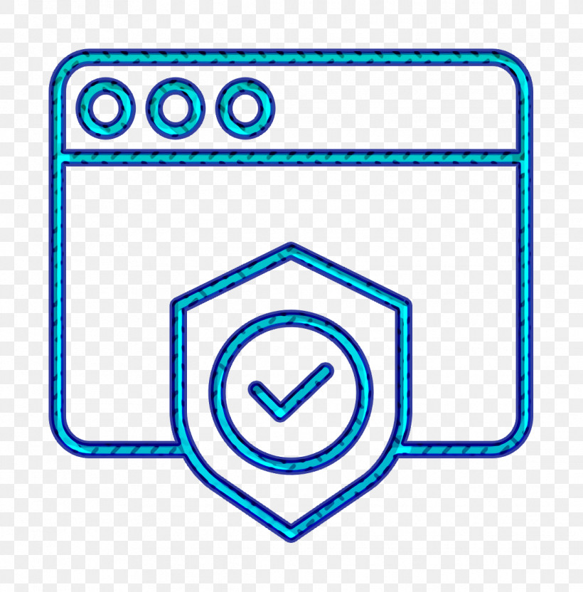Seo And Web Icon Shield Icon Cyber Icon, PNG, 1138x1156px, Seo And Web Icon, Cyber Icon, Electric Blue, Line, Rectangle Download Free