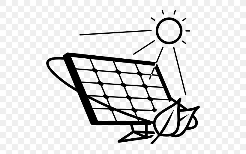 Solar Power Solar Panels Solar Energy Renewable Energy, PNG, 512x512px, Solar Power, Area, Black And White, Electricity, Energy Download Free