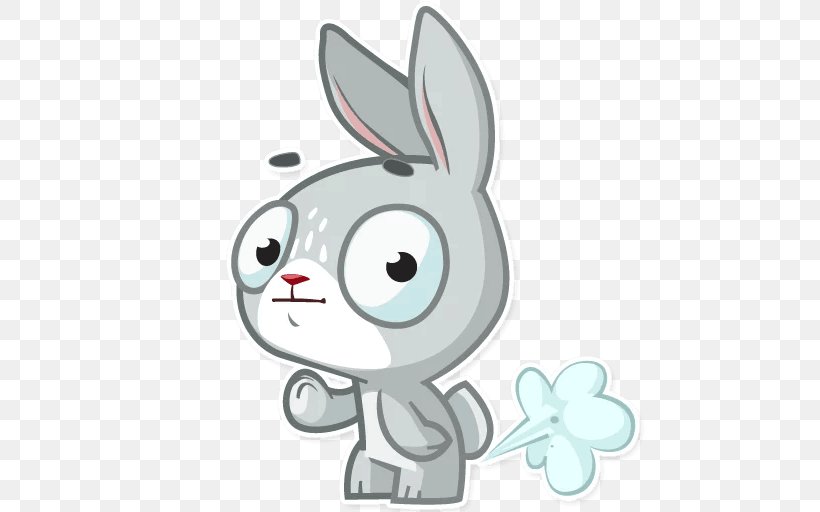Domestic Rabbit Whiskers Sticker Telegram, PNG, 512x512px, Watercolor, Cartoon, Flower, Frame, Heart Download Free
