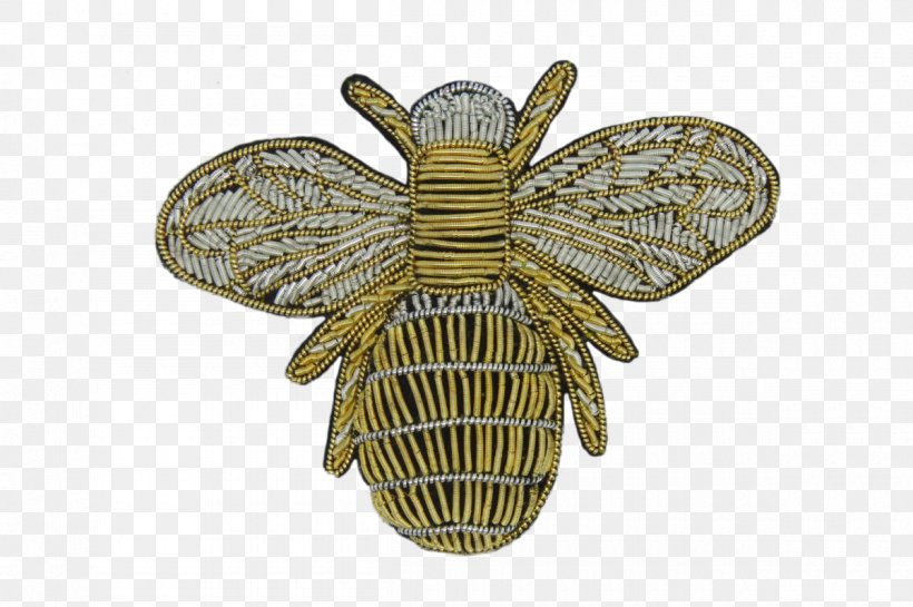 Goldwork Bee Embroidery Insect Butterfly, PNG, 1200x799px, Goldwork, Badge, Bee, Beret, Bullion Download Free