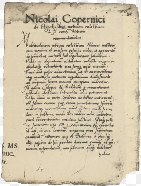 Science - Commentariolus De Revolutionibus Orbium Coelestium Science Astronomy Astronomer PNG