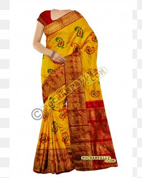 Handloom - Pochampally Saree Sari Ikat Silk Handloom Saree PNG
