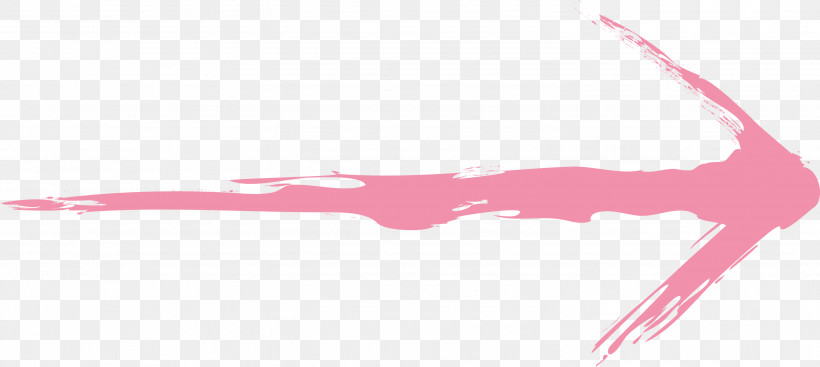 Brush Arrow, PNG, 2999x1343px, Brush Arrow, Line, Magenta, Material Property, Pink Download Free