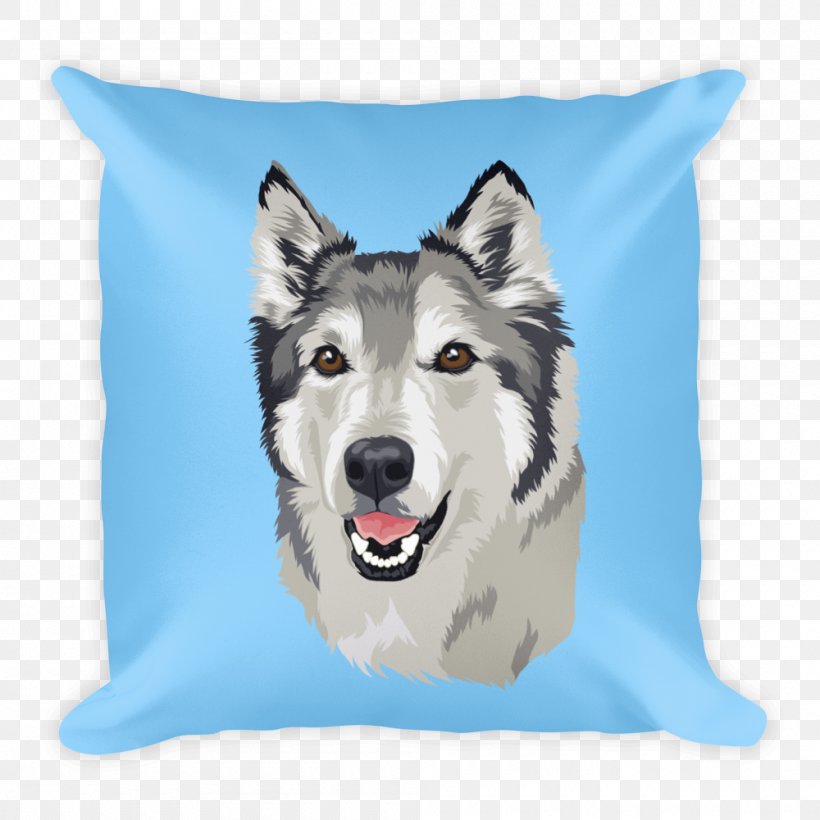 Siberian Husky Alaskan Malamute Sakhalin Husky Pillow Dog Breed, PNG, 1000x1000px, Siberian Husky, Alaskan Husky, Alaskan Malamute, Breed, Couch Download Free