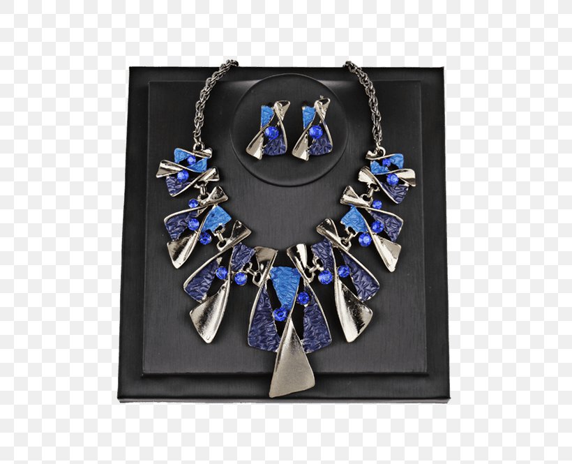 Necklace Earring Choker Charms & Pendants Imitation Gemstones & Rhinestones, PNG, 500x665px, Necklace, Bijou, Blue, Bracelet, Chain Download Free