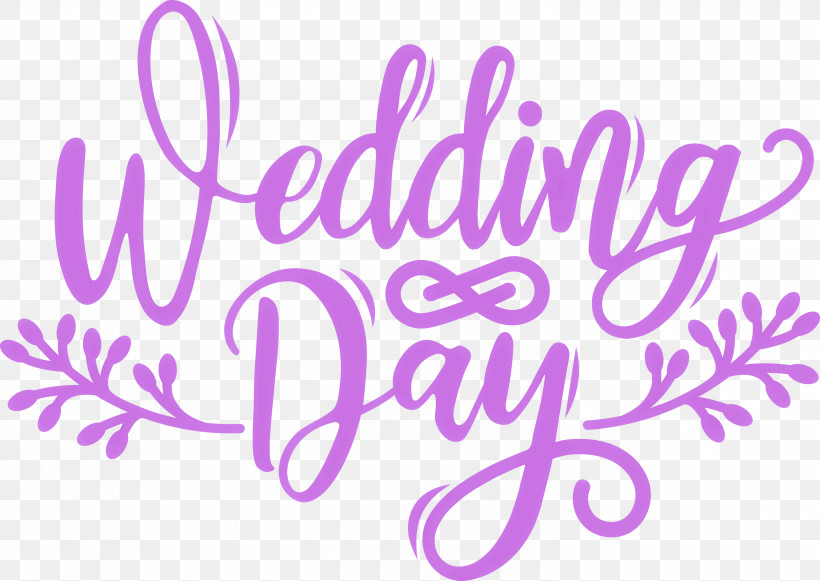 Wedding Day Wedding, PNG, 3000x2127px, Wedding Day, Calligraphy, Flower, Geometry, Lavender Download Free