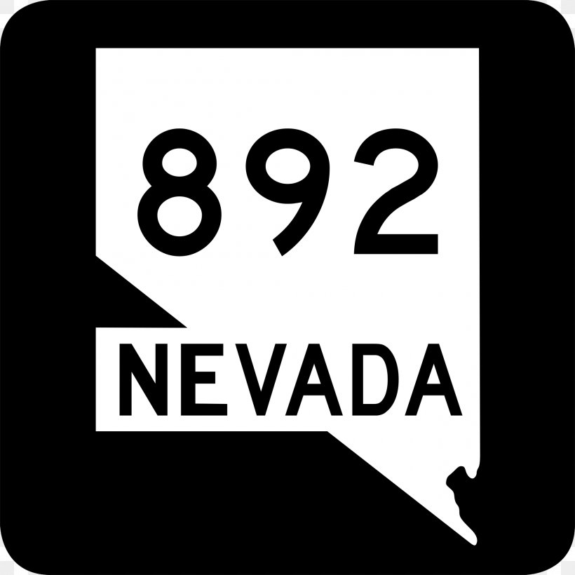 Nevada State Route 892 Nevada State Route 877 Nevada State Route 266 Nevada State Route 372 Nevada State Route 895, PNG, 2000x2000px, Nevada State Route 877, Area, Black And White, Brand, Highway Download Free