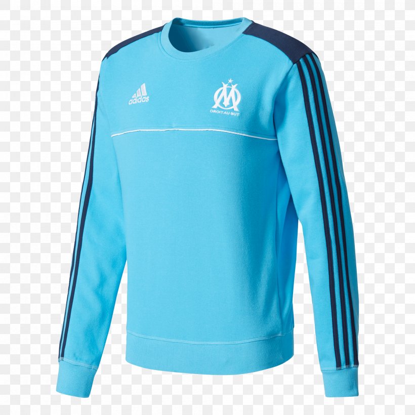 Olympique De Marseille Tracksuit Hoodie T-shirt Sweater, PNG, 2000x2000px, Olympique De Marseille, Active Shirt, Adidas, Aqua, Azure Download Free
