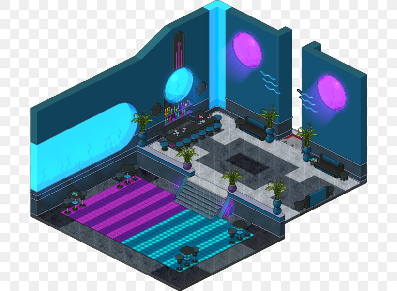 Habbo Room Nightclub Online Chat Clip Art, PNG, 698x600px, Habbo, Cafe, Electronics, Fansite, Game Download Free