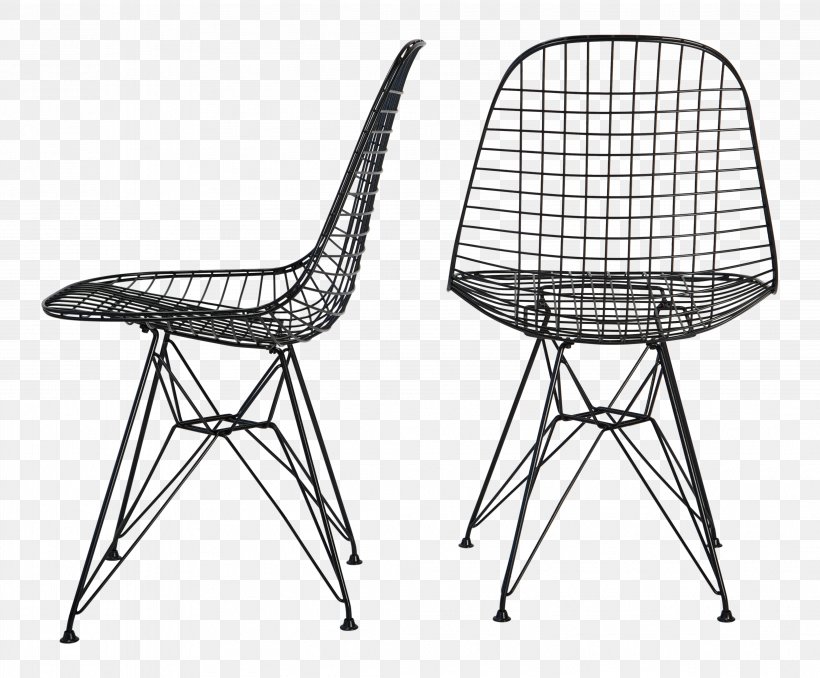 Wire Chair (DKR1) Eames Lounge Chair Table, PNG, 4227x3499px, Wire Chair Dkr1, Area, Black And White, Chair, Charles And Ray Eames Download Free