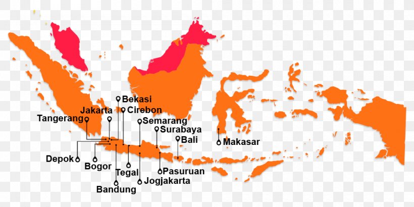 Indonesia Vector Map World Map, PNG, 1000x500px, Indonesia, Diagram, Drawing, Map, Orange Download Free