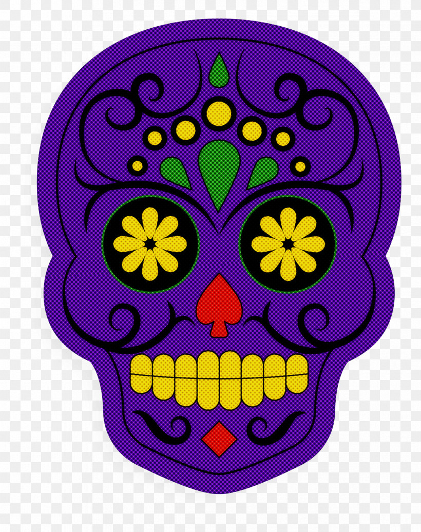 Skull Mexico, PNG, 2373x3000px, Skull, Cartoon, Day Of The Dead, Drawing, Gunsnrosesfirepower Poster 24 X 36in Download Free