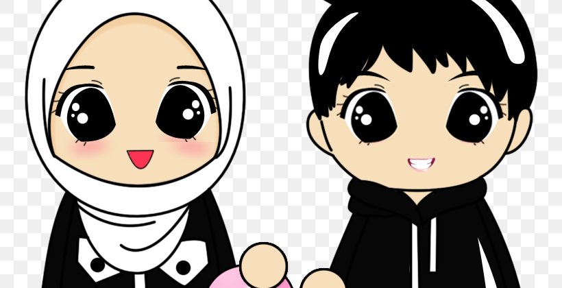 Hijab Muslim Islamic Marital Practices Love, PNG, 800x420px, Watercolor, Cartoon, Flower, Frame, Heart Download Free