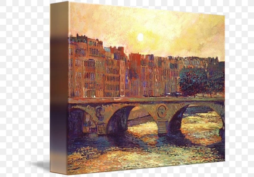 Painting Canvas Print Printing Art, PNG, 650x572px, Painting, Acrylic Paint, Art, Bridge, Canvas Download Free