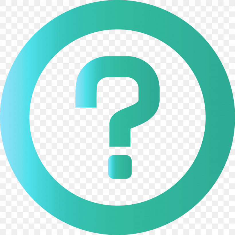 Question Mark, PNG, 3000x3000px, Question Mark, Aqua, Circle, Line, Logo Download Free