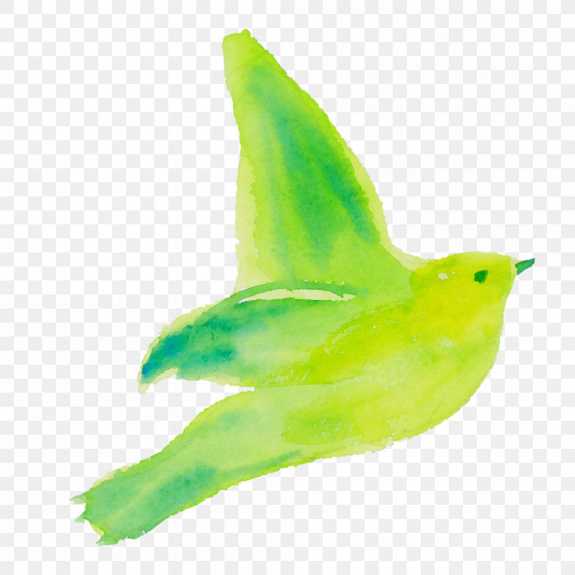 Bird Green Beak Wing Animal Figure, PNG, 2000x2000px, Watercolor Bird, Animal Figure, Beak, Bird, Green Download Free