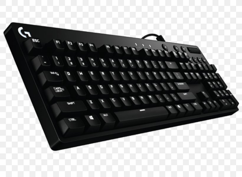 Computer Keyboard Computer Mouse Logitech G610 Orion Red USB QWERTZ German Black Keyboard Gaming Keypad, PNG, 800x600px, Computer Keyboard, Computer Component, Computer Mouse, Corsair Gaming Strafe, Electrical Switches Download Free