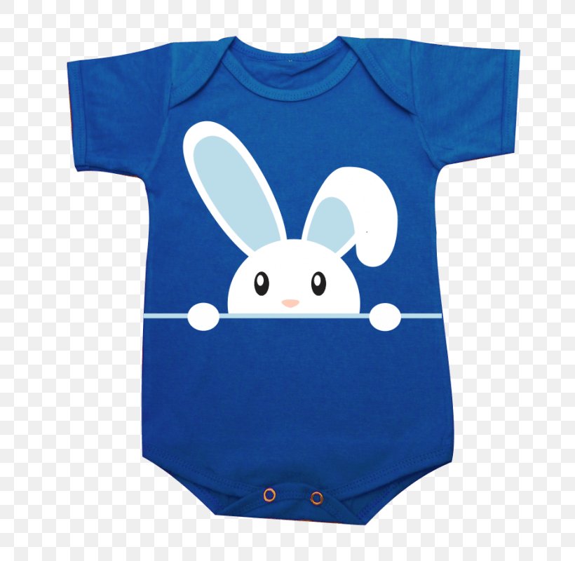 Easter Bunny T-shirt Brazil Baby & Toddler One-Pieces, PNG, 800x800px, Easter Bunny, Baby Toddler Clothing, Baby Toddler Onepieces, Blue, Bodysuit Download Free