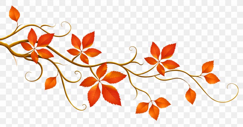 Autumn Leaf Color Branch Clip Art, PNG, 4912x2579px, Autumn Leaf Color, Autumn, Branch, Clip Art, Flora Download Free