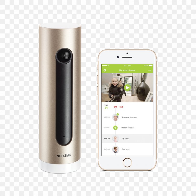 Netatmo Welcome Facial Recognition System Home Security Wireless Security Camera, PNG, 1000x1000px, Netatmo Welcome, Camera, Closedcircuit Television, Communication Device, Electronic Device Download Free
