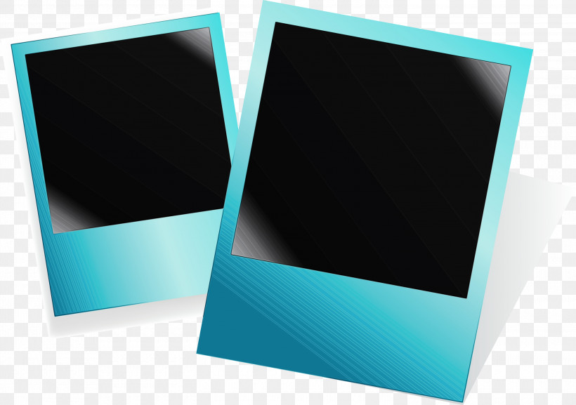 Teal Cobalt Blue Rectangle Turquoise M Microsoft Azure, PNG, 3000x2111px, Polaroid Frame, Blue, Cobalt, Cobalt Blue, Geometry Download Free