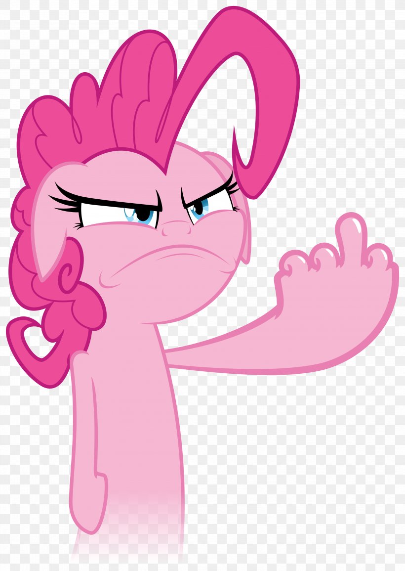Pony YouTube Middle Finger Pinkie Pie, PNG, 3548x5000px, Watercolor, Cartoon, Flower, Frame, Heart Download Free