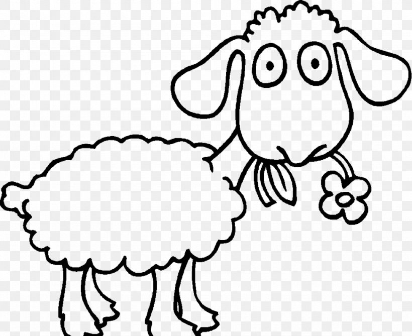 Sheep Coloring Book Drawing Goat Clip Art, PNG, 973x795px, Watercolor, Cartoon, Flower, Frame, Heart Download Free