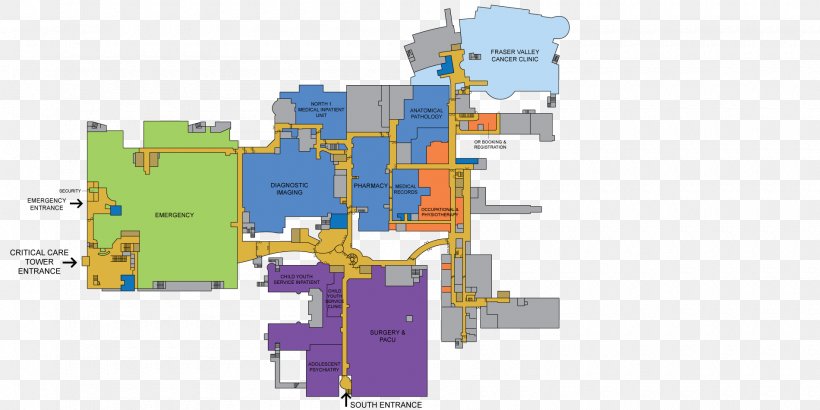 Surrey Memorial Hospital:Emergency Room Map Floor Plan, PNG, 1900x950px, Surrey Memorial Hospital, Area, Canada, Chart, Clinic Download Free