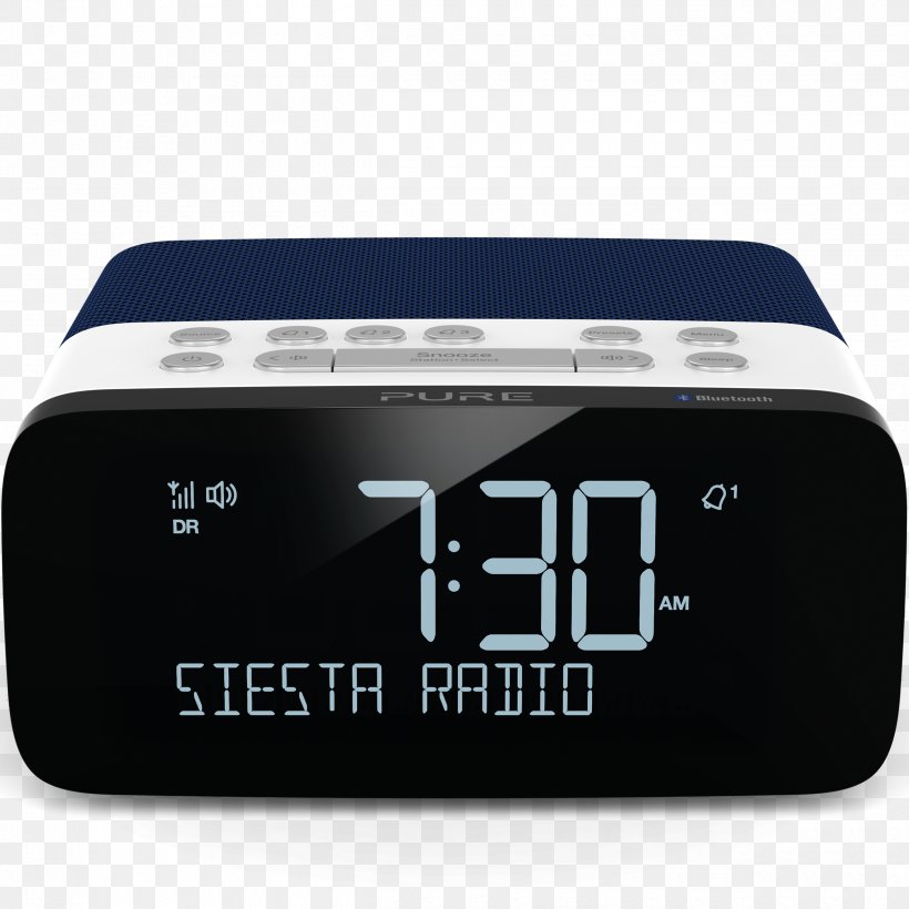 Digital Audio Broadcasting Pure FM Broadcasting Digital Radio, PNG, 2500x2500px, Digital Audio Broadcasting, Alarm Clock, Alarm Clocks, Bluetooth, Digital Radio Download Free