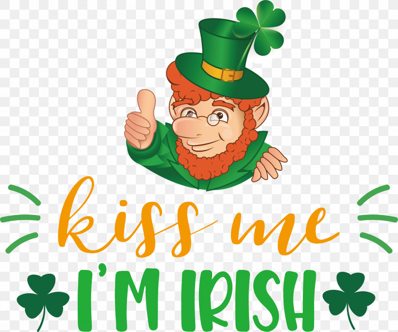 Kiss Me Irish Patricks Day, PNG, 3000x2506px, Kiss Me, Behavior, Character, Christmas Day, Christmas Ornament Download Free