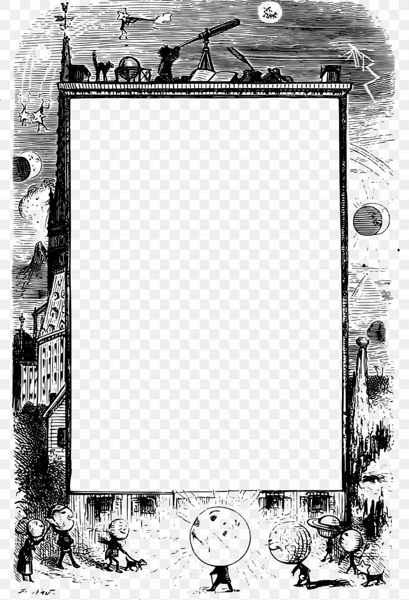 Picture Frames Borders And Frames Astronomy Clip Art, PNG, 1637x2400px, Picture Frames, Astronomy, Black And White, Border, Borders And Frames Download Free