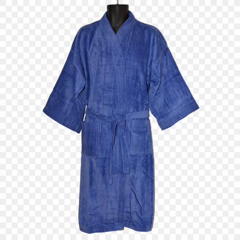 Bathrobe Dress Clothing Cotton, PNG, 1200x1200px, Robe, Bathrobe, Blue, Clothing, Collar Download Free