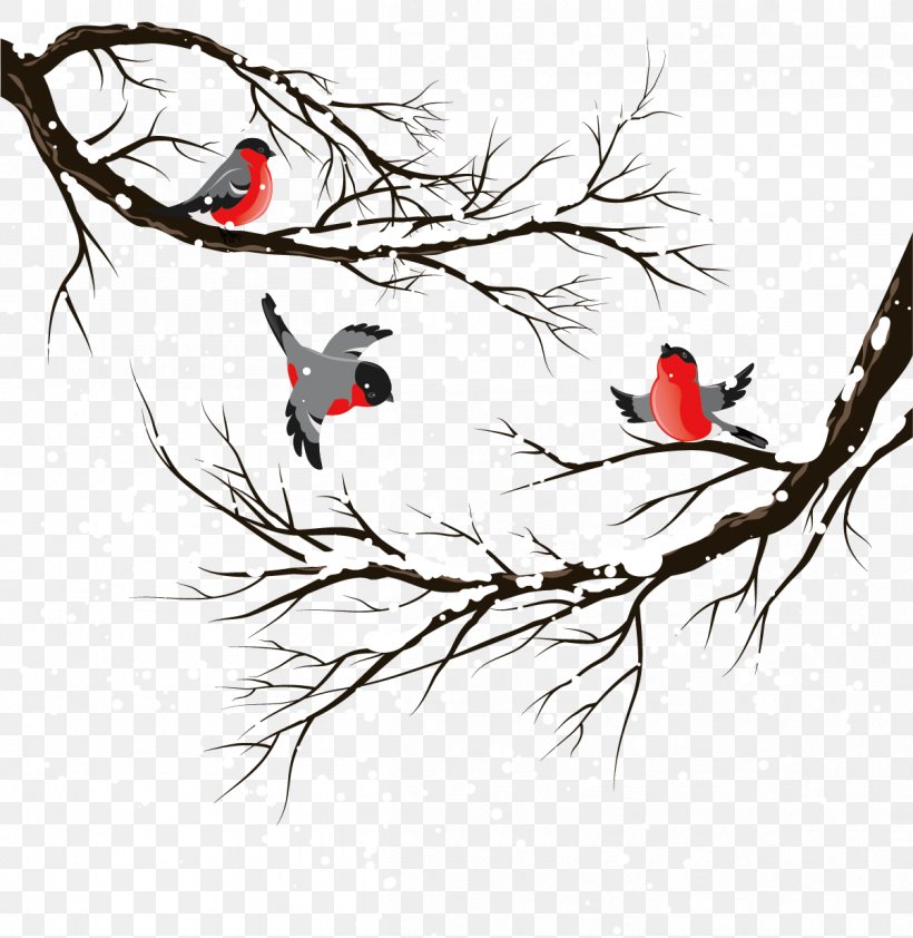 Bird Winter Illustration, PNG, 1203x1236px, Winter, Art, Beak, Bird, Black And White Download Free