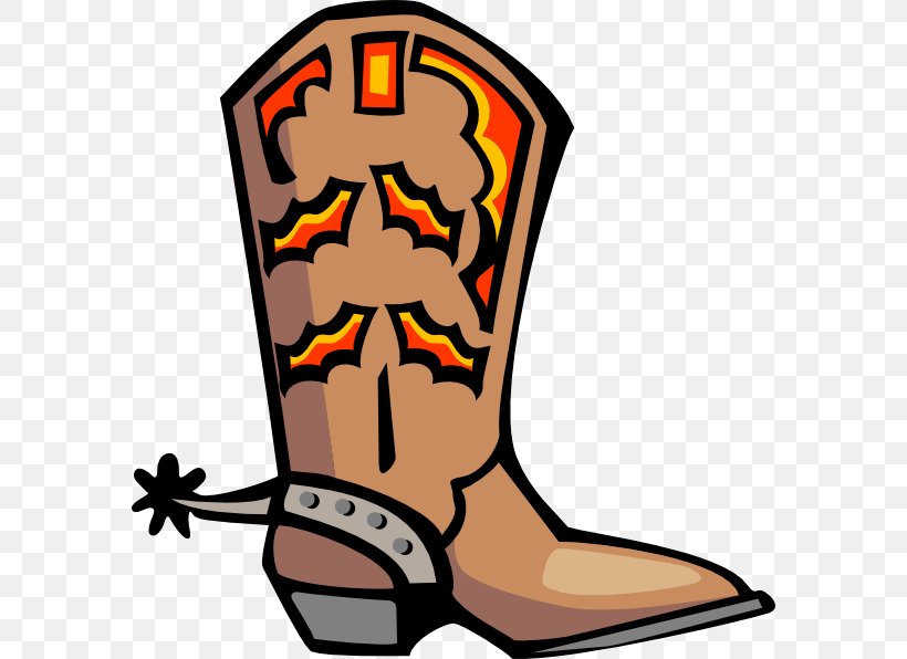 Cowboy Boot Clip Art, PNG, 582x596px, Cowboy Boot, Boot, Cowboy, Cowboy Hat, Document Download Free