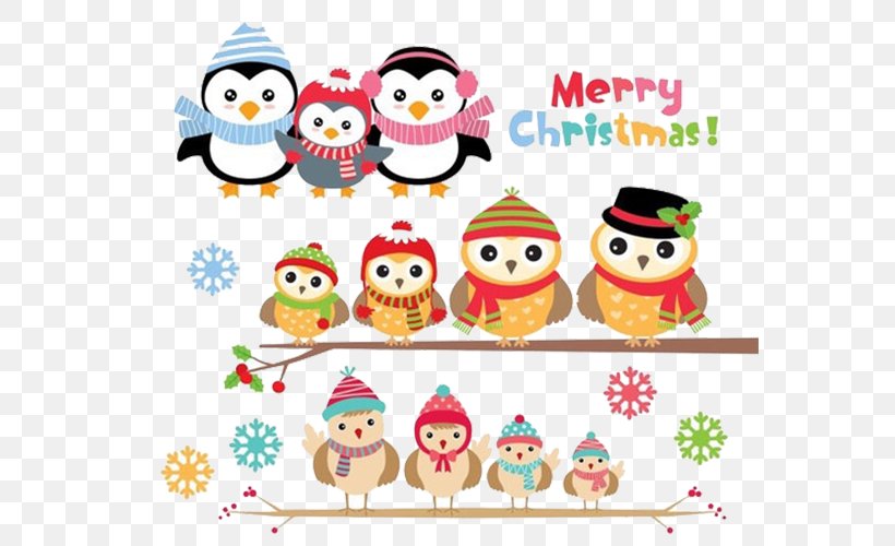 Penguin Owl Clip Art, PNG, 570x500px, Penguin, Christmas, Christmas Card, Christmas Elf, Clip Art Download Free