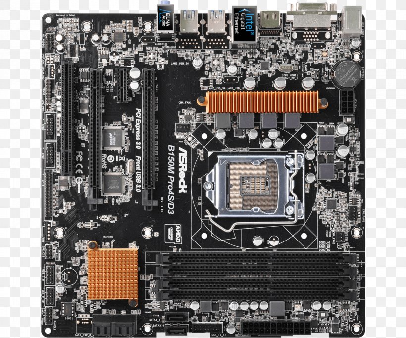 Asrock B150M Pro4S/D3 S1151 Matx Intel B150 Motherboard Asrock B150M Pro4S/D3 S1151 Matx Intel B150 Motherboard Central Processing Unit, PNG, 1200x1000px, Motherboard, Asrock, Asrock Asrock B150m Pro4s, Atx, Central Processing Unit Download Free