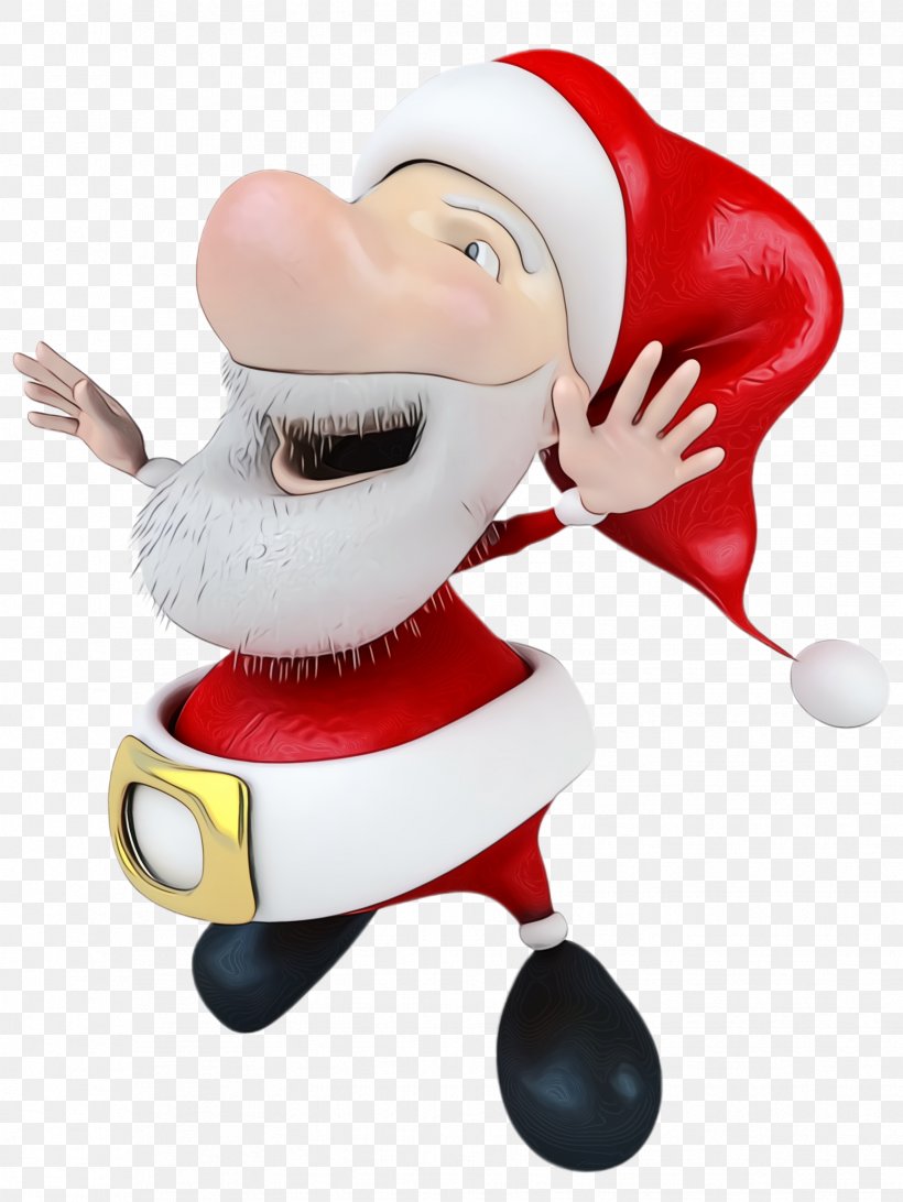 Santa Claus, PNG, 1732x2308px, Watercolor, Animated Cartoon, Animation, Cartoon, Fictional Character Download Free