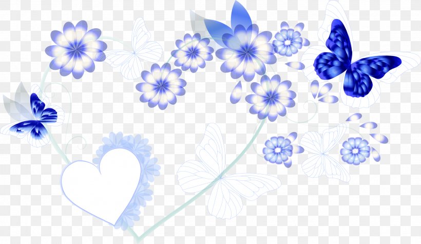 Valentine's Day, PNG, 2741x1589px, Valentine S Day, Art, Blue, Butterfly, Cdr Download Free