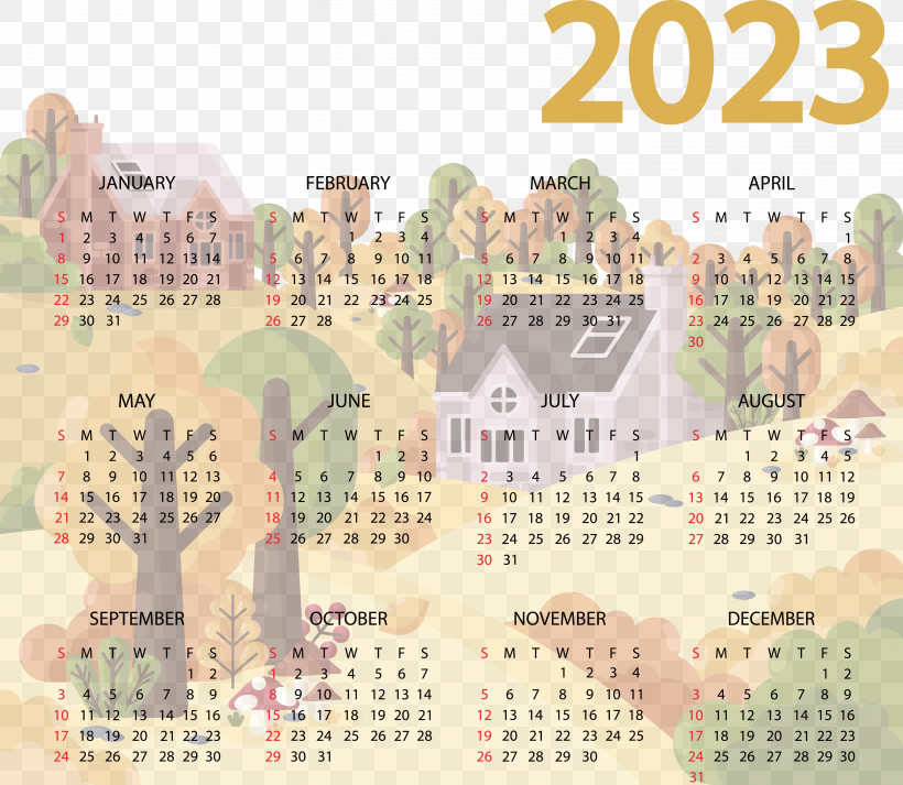 Calendar Week Holiday Calendar 2023, PNG, 6028x5248px, Calendar, Holiday, Office, Sunday, Week Download Free