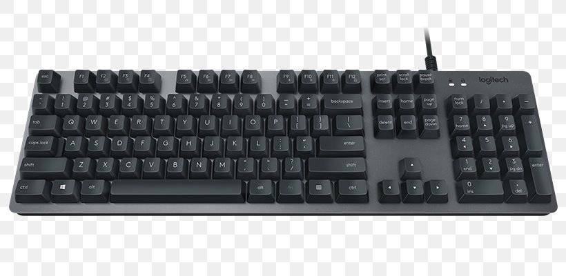 Computer Keyboard Logitech K840 Mechanical Corded Keyboard Computer Mouse Electrical Switches, PNG, 800x400px, Computer Keyboard, Computer Component, Computer Hardware, Computer Mouse, Electrical Switches Download Free