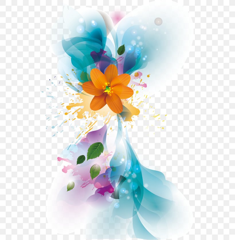 Flower Euclidean Vector Art, PNG, 532x839px, Flower, Abstract Art, Art, Blue, Color Download Free