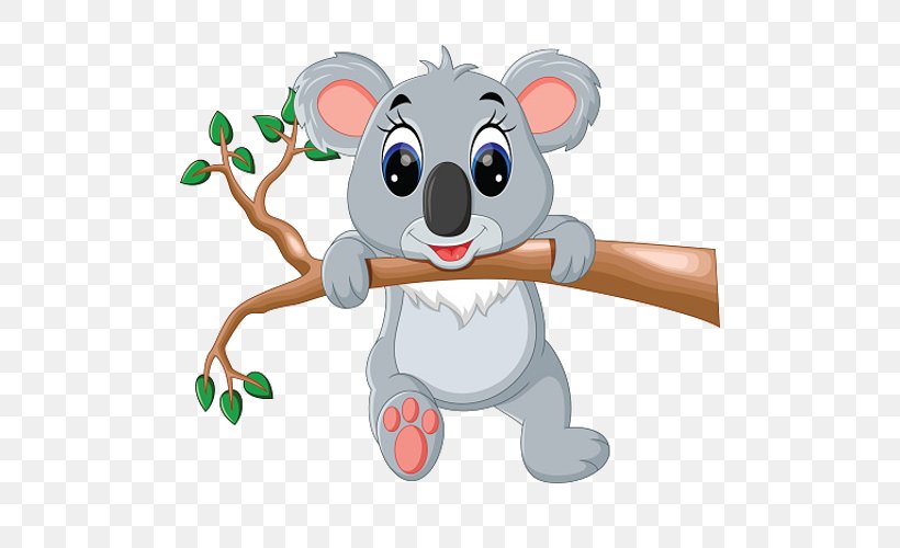 Koala Giant Panda Cartoon, PNG, 500x500px, Koala, Carnivoran, Cartoon, Cuteness, Drawing Download Free