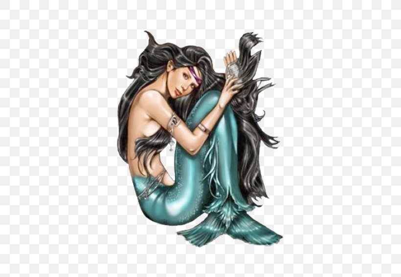 Mermaid Sticker Merman Woman Legendary Creature, PNG, 567x567px, Mermaid, Animation, Black Hair, Brown Hair, Fable Download Free