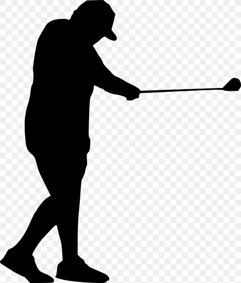 Silhouette Golfer, PNG, 1115x1312px, Silhouette, Ball, Baseball Equipment, Black, Black And White Download Free