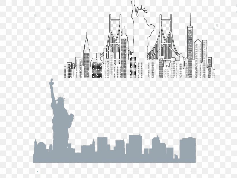 Statue Of Liberty Architecture Silhouette, PNG, 1024x768px, Statue Of Liberty, Architecture, Black And White, Board Game, Building Download Free